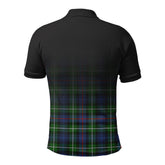 MacKenzie Modern Tartan Crest Polo Shirt - Thistle Black Style